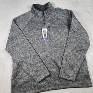 Eddie Bauer Radiator Sweater Fleece 1/4 Zip Pullover Mens size XXL Gray